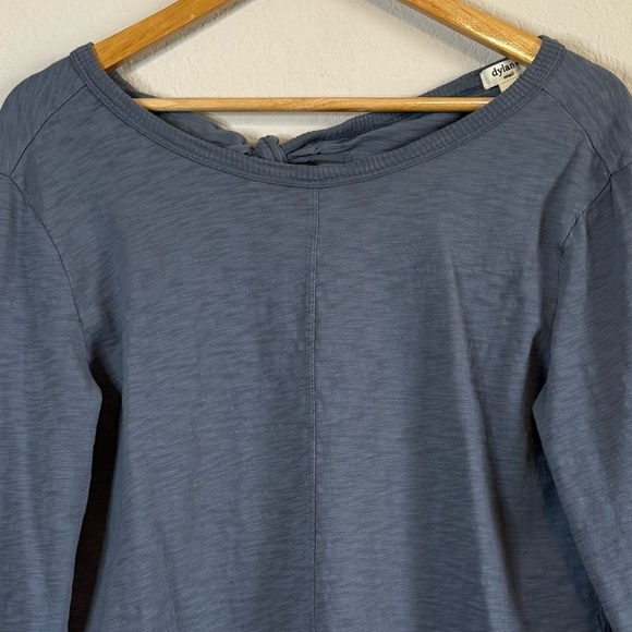 Dylan Brushed Blue Gray Long Sleeve Bow Tie Back Oversized Sweatshirt Size Small - Picture 2 of 9
